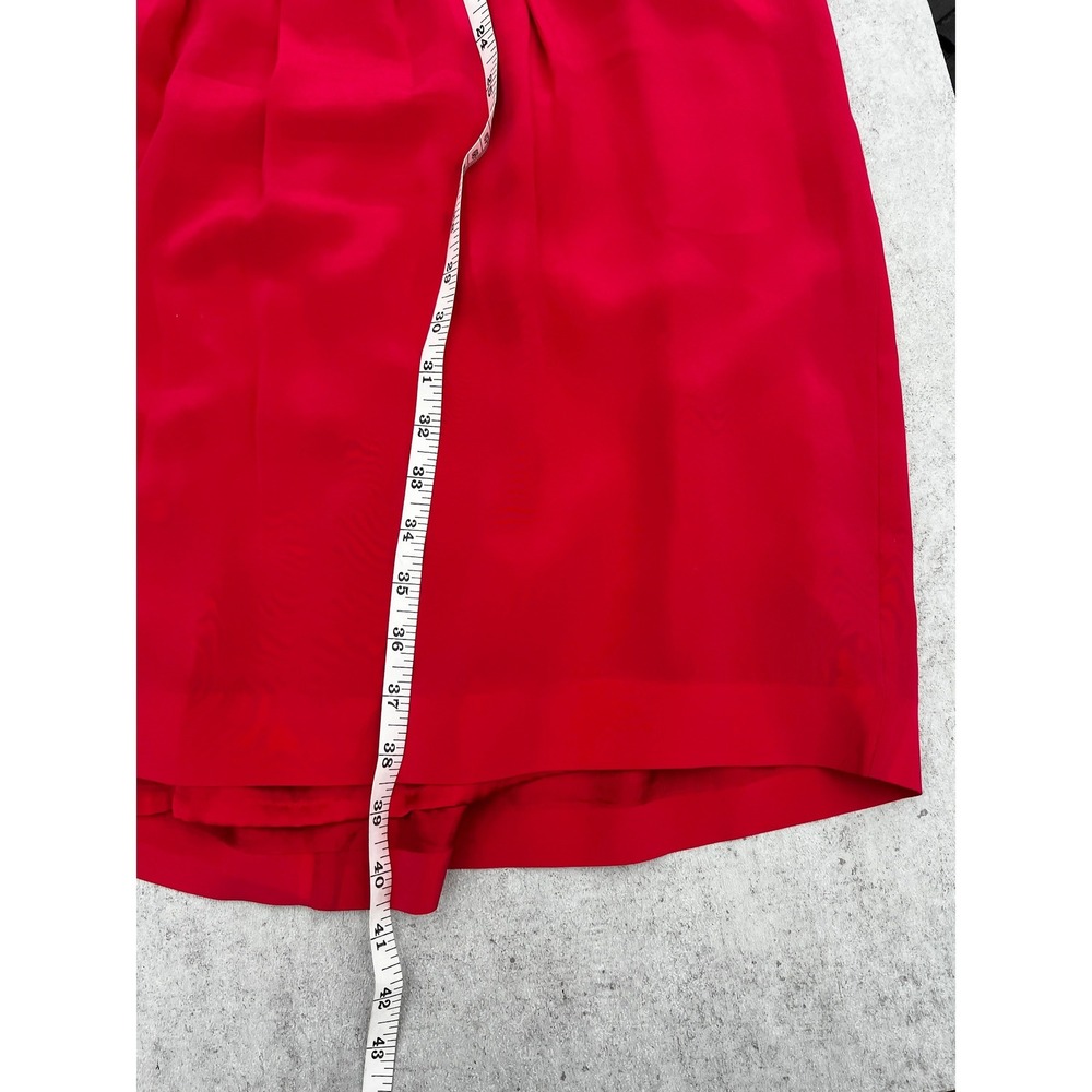 Boden Red 100% Silk‎ V-Neck Empire Waist Cocktail Party Dress Midi US 16R - Picture 6 of 6